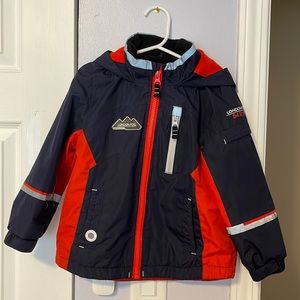 Fleece lined, wind breaker. Perfect for fall or spring!